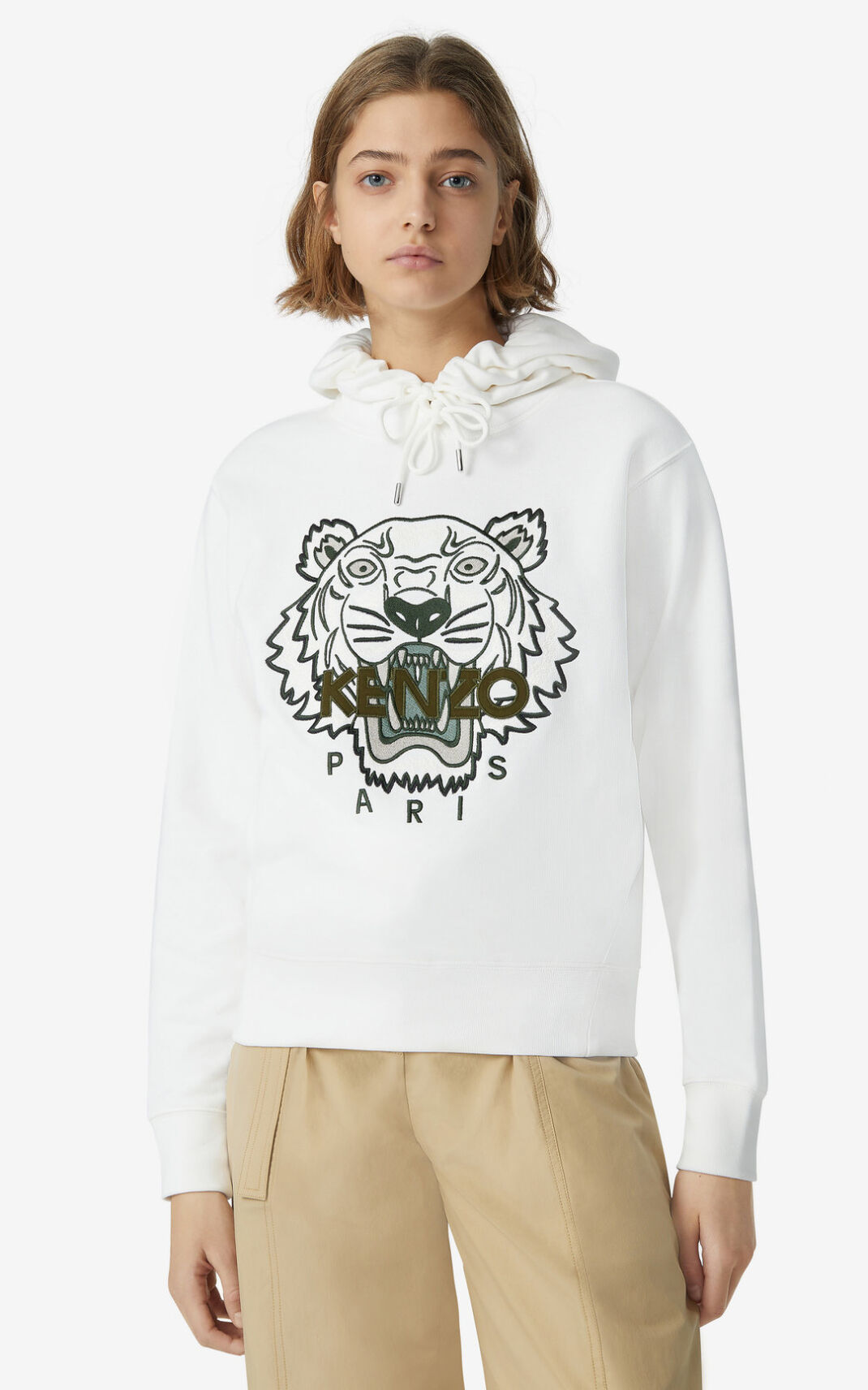 Sudaderas Con Capucha Kenzo Tiger Mujer Blancas - SKU.2039129